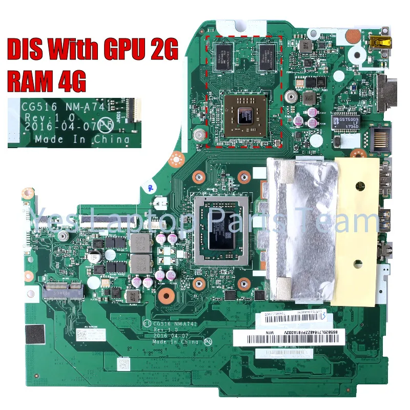 CG516 NM-A741 For Lenovo Ideapad 350-15ABR Laptop Mainboard UMA/DIS AM960P RAM 4G 5B20L71648 5B20L71657 Notebook Motherboard