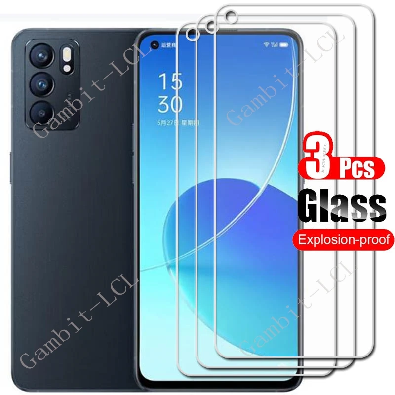 1-3PCS HD Tempered Glass For OPPO Reno6 5G 6.4" ON OPPOReno6 Reno 6 4G CPH2235 CPH2251 PEQM00 Screen Protector Cover Film