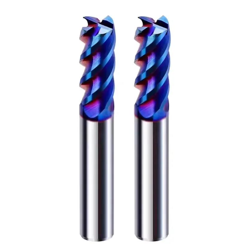 HRC70 4-Flute Blade Carbide Flat End Mill CNC Accessories Milling Head Hard Metal Cutter Four Teeth Shank Drill Bits Lathe