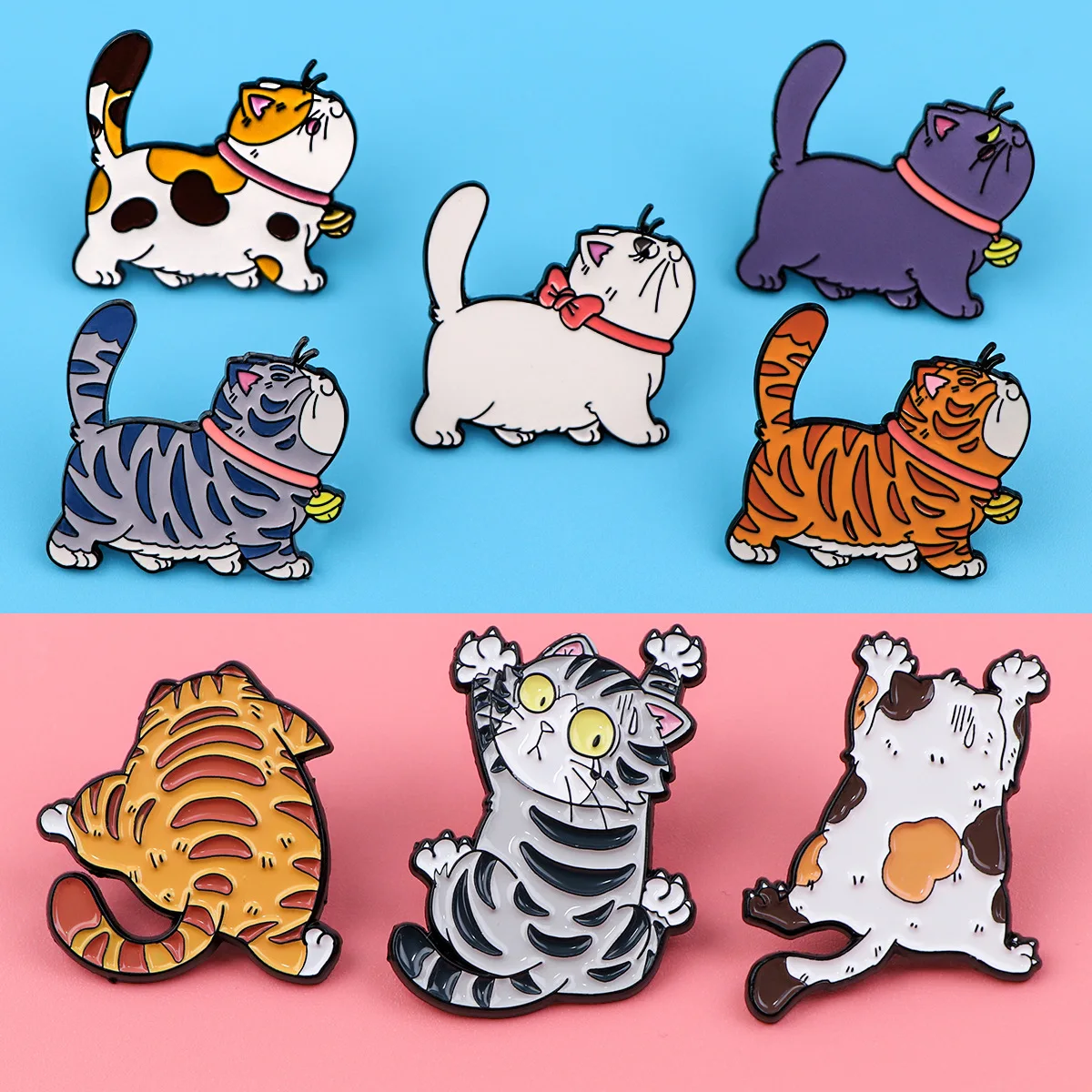 Cute cat brooch badge clothing backpack accessories brooch drip oil alloy chest badge cross-border foreign trade hot selling