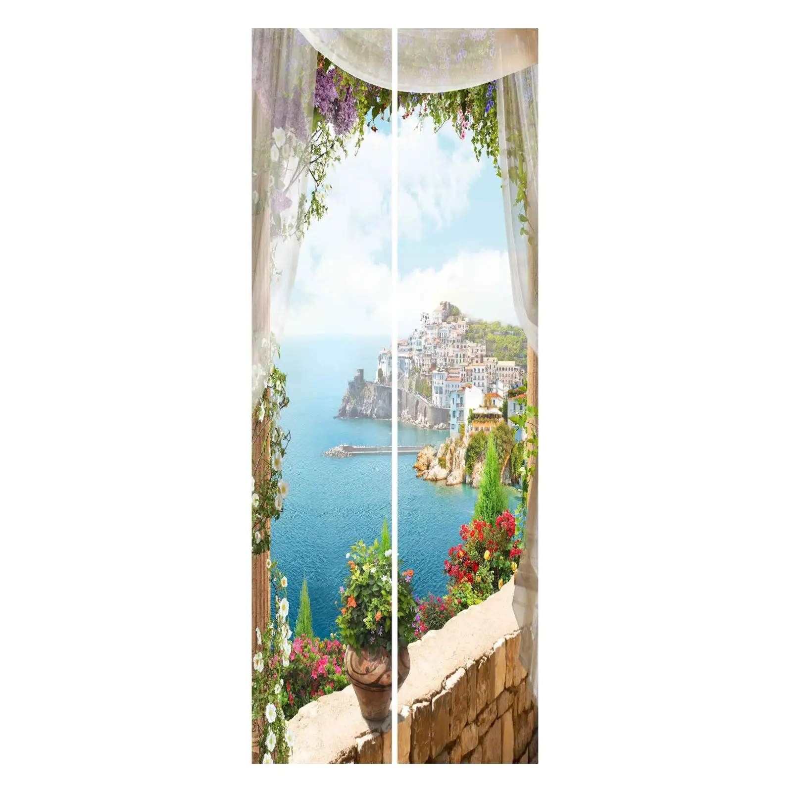 PVC Waterproof Door Sticker 3D Stairs Wallpaper Self Adhesive Mural for Kids Bathroom Living Room Decorative Poster Roll