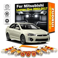 For Mitsubishi Lancer Evo Evolution 7 8 9 10 VII VIII IX X 2002- 2015 2016 2017 LED Interior Roof Trunk Plate Light Kit Car Bulb