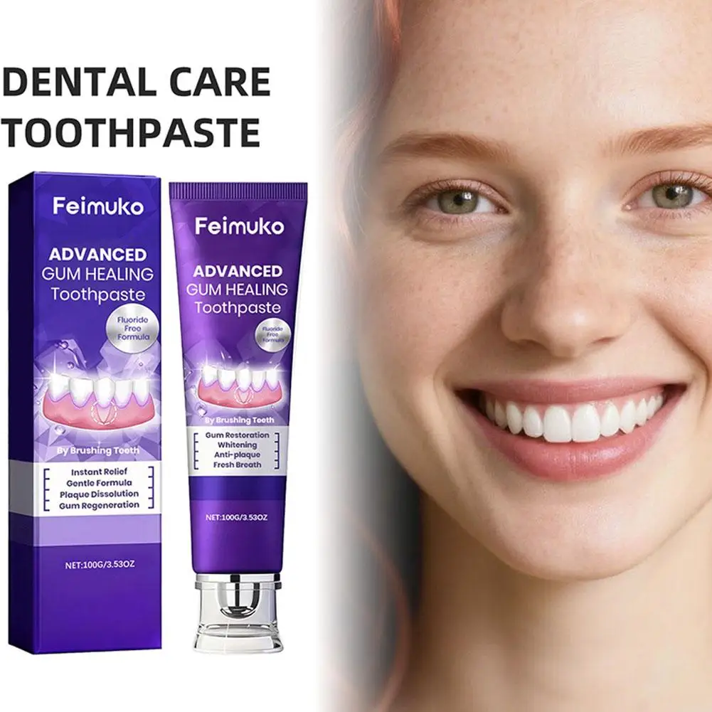 100G Fluoride‑Free Toothpaste Gentle Non‑Irritating Formula Rich Foam Remove Tea And Food Stains Deep Teeth Cleaning Care