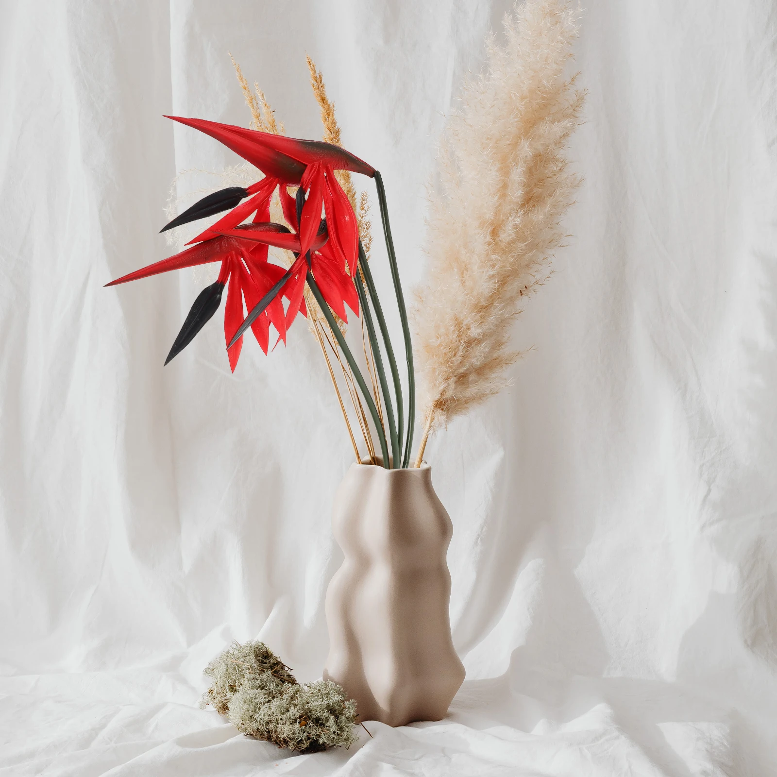 

4Pcs Artificial Flowers Decor Tropical Realistic Large Faux Simulated Flower Stems Wedding Home Decoration Party