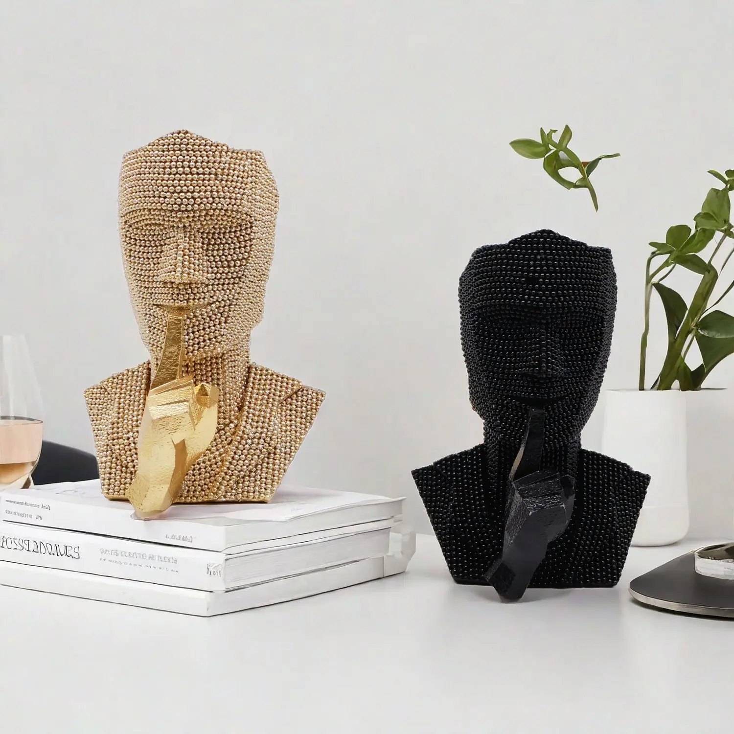 European Home Decoration Abstract Character  Resin Statues Statues Home Decor Modern Abstract Art Bust Sculpture Art Ornament