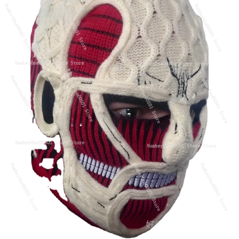 Attack On Titan Mask popular Ski mask  Riding face  mens caps handmade fall winter warm beanies  face mask  hats for men