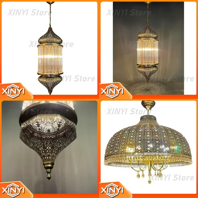 for Turkish Handmade Crystal Glass Moroccan Design Chandelier Arabic Hanging Lamp Decoration From Turkey Original