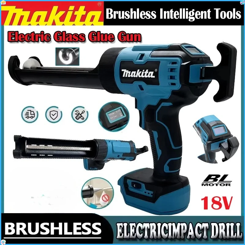 

Makita Electric Wireless Glass Doors Windows Filling Sewing Gun Glass Glue Gun Cement Glass Adhesive Glue Seal Sealant Tool