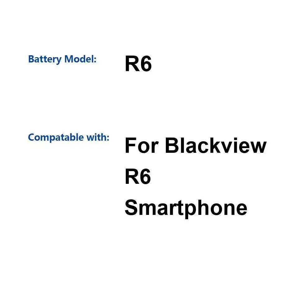 

Прочный для смартфона Blackview R6, надежная сменная батарея для мобильного телефона 3000 мАч