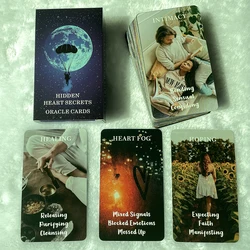 Heart Hidden Secrets Oracle Deck, Love Tarot Cards, Divination Taro for Beginners, Prophecy, English Version, 12x7cm, 78-cards