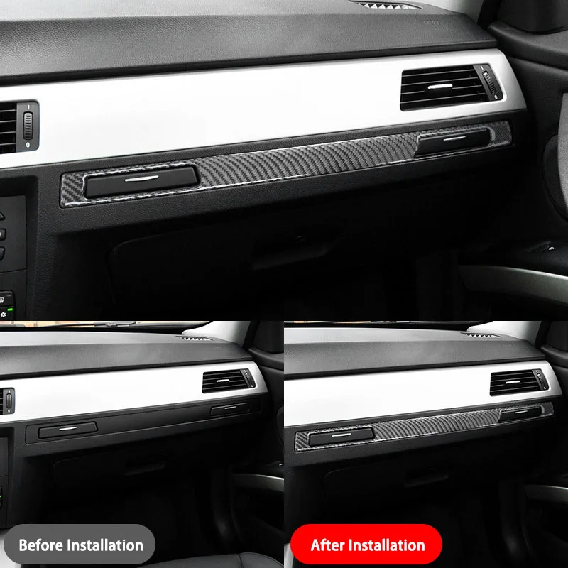 Voor BMW 3 Serie E90 E92 2005-2012, Premium Koolstofvezel Co-Driver Water Bekerhouder Sticker Interieur Modificatie accessoires