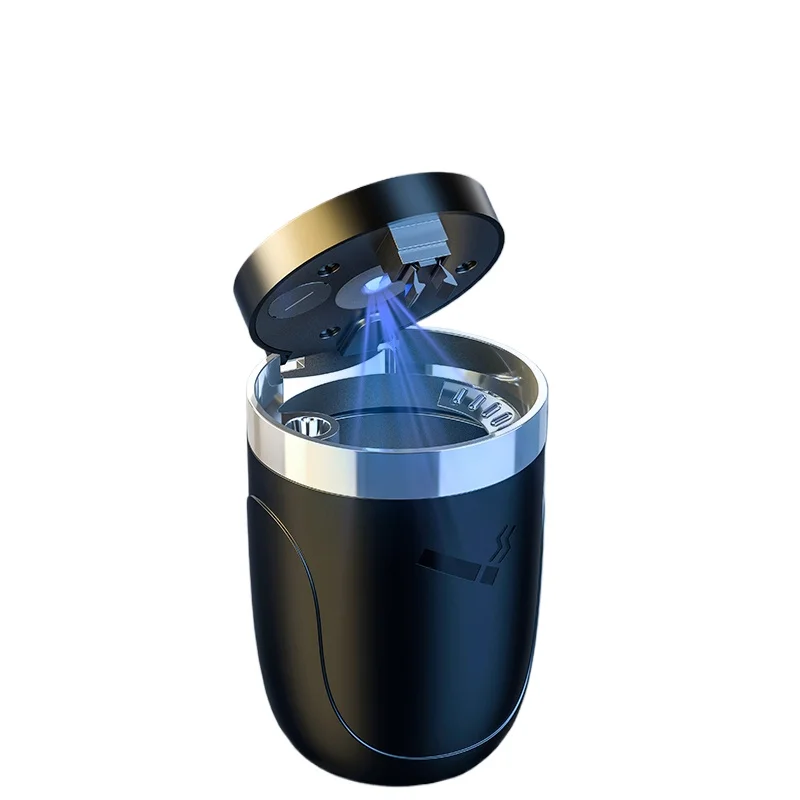 

Car ashtray high-end multi-function advanced sense stainless steel car special car artifact