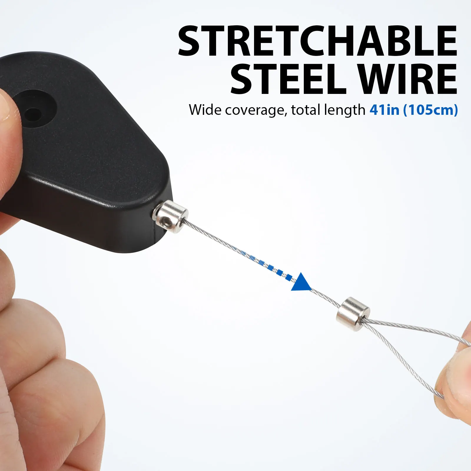 Retractable Security Cable Lock Telescopic Anti Theft Wire Case with Sleek Design for Remote Control Laptop Tablet Luggage