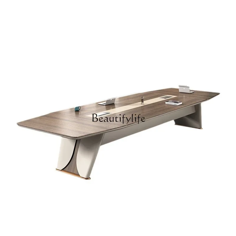 

LXOffice furniture Conference simple modern light luxury large conference room meeting table and chair combination