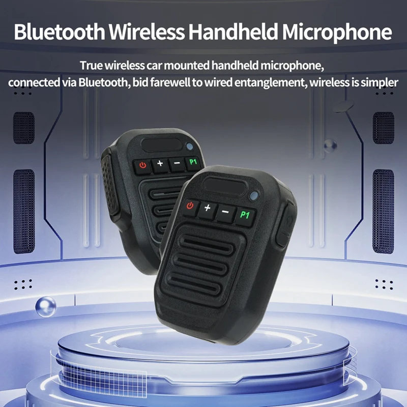 Wireless Bluetooth Microphone Handheld Speaker MIC Type-C For Baofeng UV-5R 5RH Quansheng UV-K5 K6 Ham Radio Accessories