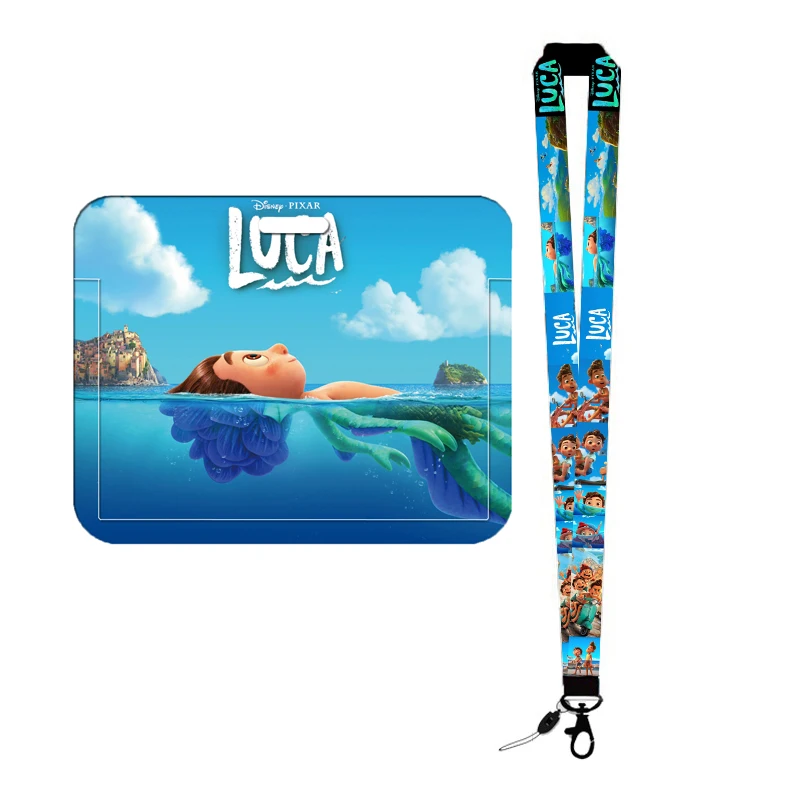 Disney horizontal Identification Card Holder And lanyard Cartoon Card Case Hanging Credentials Summary Link 1#