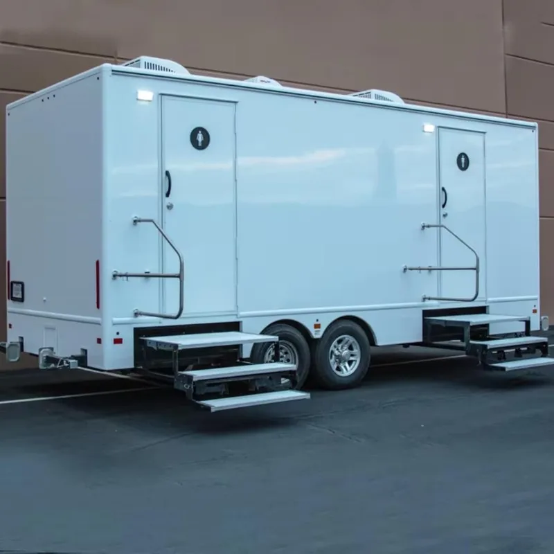 ADA Restroom Shower Trailer Luxury, Portable Toilet with Heating Air Conditioner, for Events Film Sets Outdoor