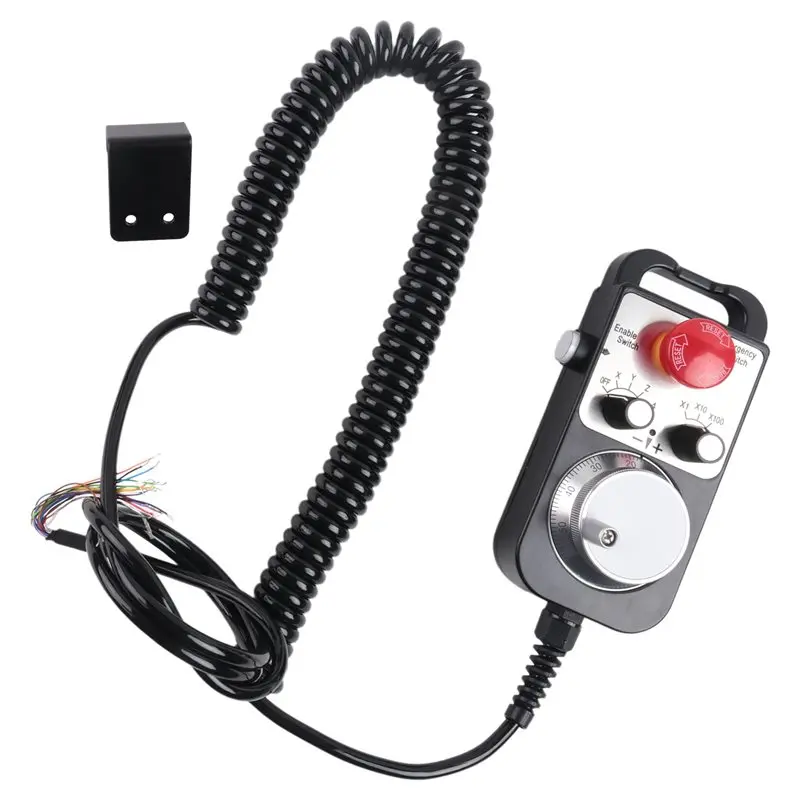 Universal Cnc 4 Axis Mpg Pendant Hand Wheel 100 Pulse 5V & Emergency Stop Cnc Router Handwheel 4Axis Type-B61B