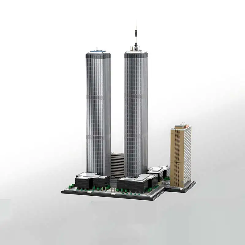 Famoso Street View World Trade Center Complesso MOC Complesso architettonico Blocchi di costruzione Modello Giocattolo per bambini Mattoni Regalo di Natale