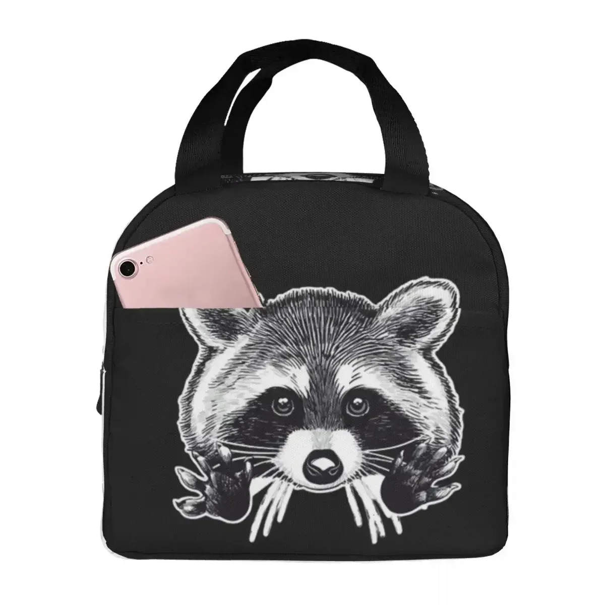 Little Raccoon Buddy Panda Insulated Lunch Bags Picnic Bags Thermal Cooler Lunch Box Lunch Tote for Woman Work Children School