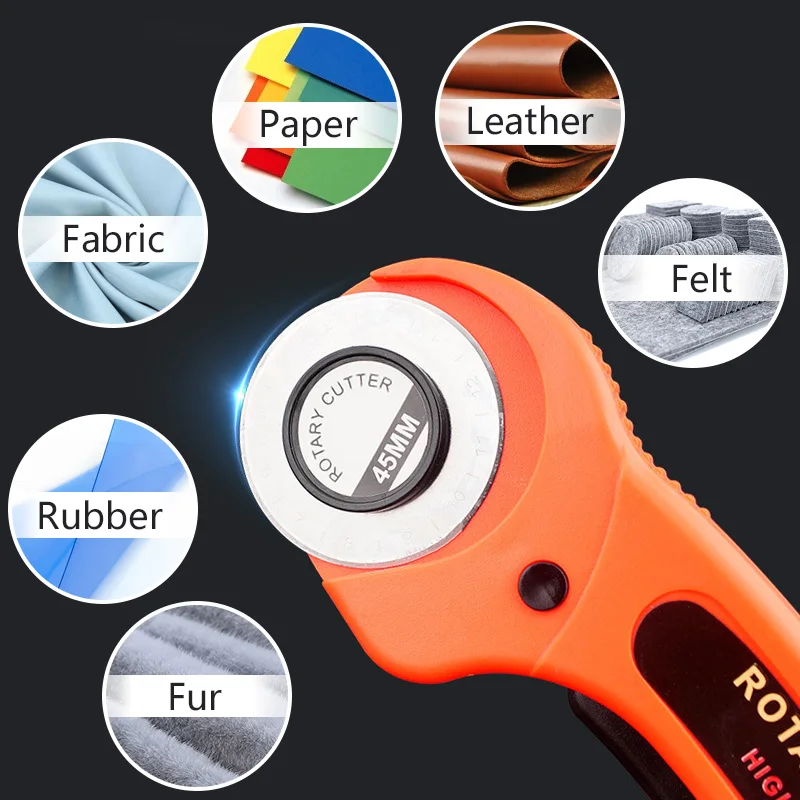 Rotary Cutter Tool Kit with Blades Mat Patchwork Ruler Carving Knife Scissors Clips Straight Pins for Sewing and Quilting Set