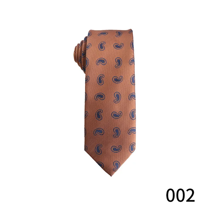 New Orange Red Business Tie Men Formal Fashion Polyester Tie Spring Color 7.5cm Width Neck Tie For Men