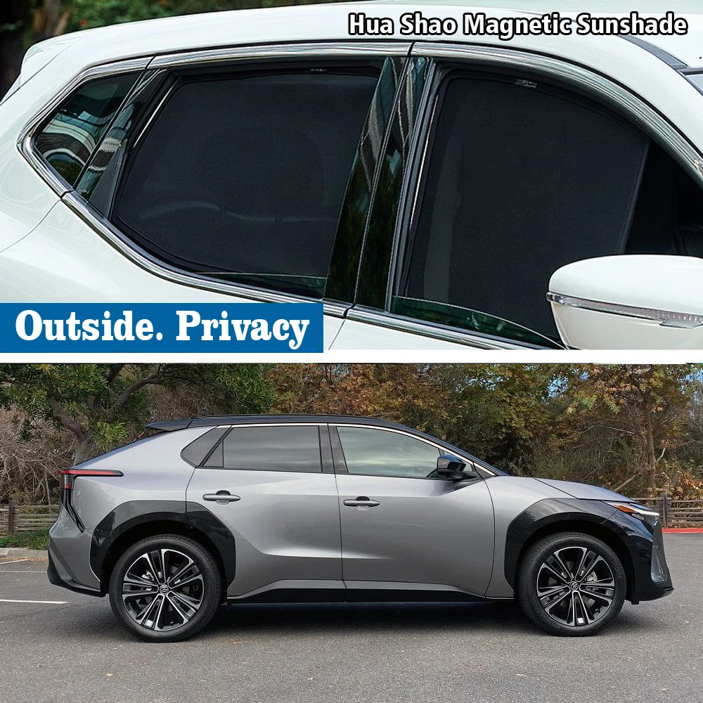 Pelindung sinar matahari mobil magnetik, kaca depan bingkai pelindung matahari Aksesori otomatis untuk Toyota BZ4X EV 2022 2023 2024 EA10