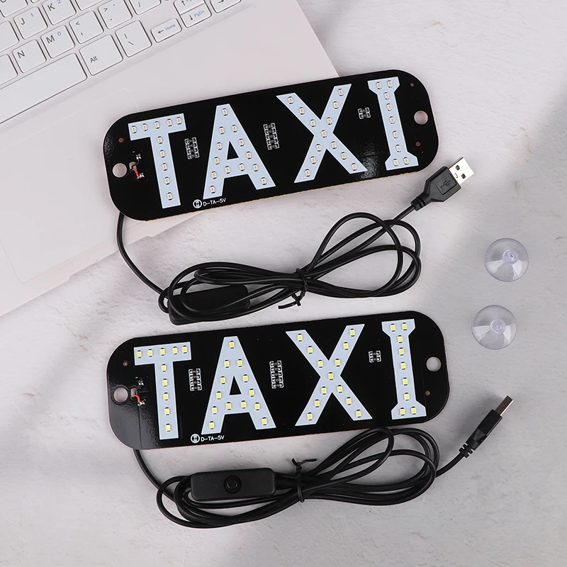 Светодиодный сигнальный светильник, сигнальная лампа такси для логотипа TAXI, USB светодиодный индикатор панели кабины, сигнальная лампа, лампа для автоматического декора