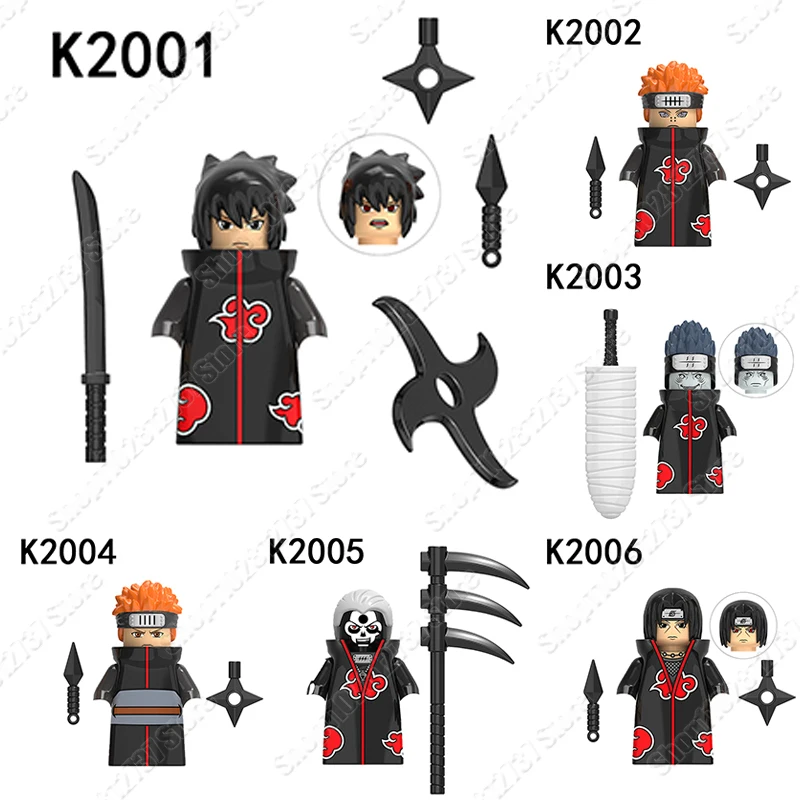 اللبنات الصغيرة KDL801 Uchiha Sasuke Hoshigaki Kisame عمل الشكل تجميعها اللبنات لعبة عيد ميلاد الأطفال الهدايا