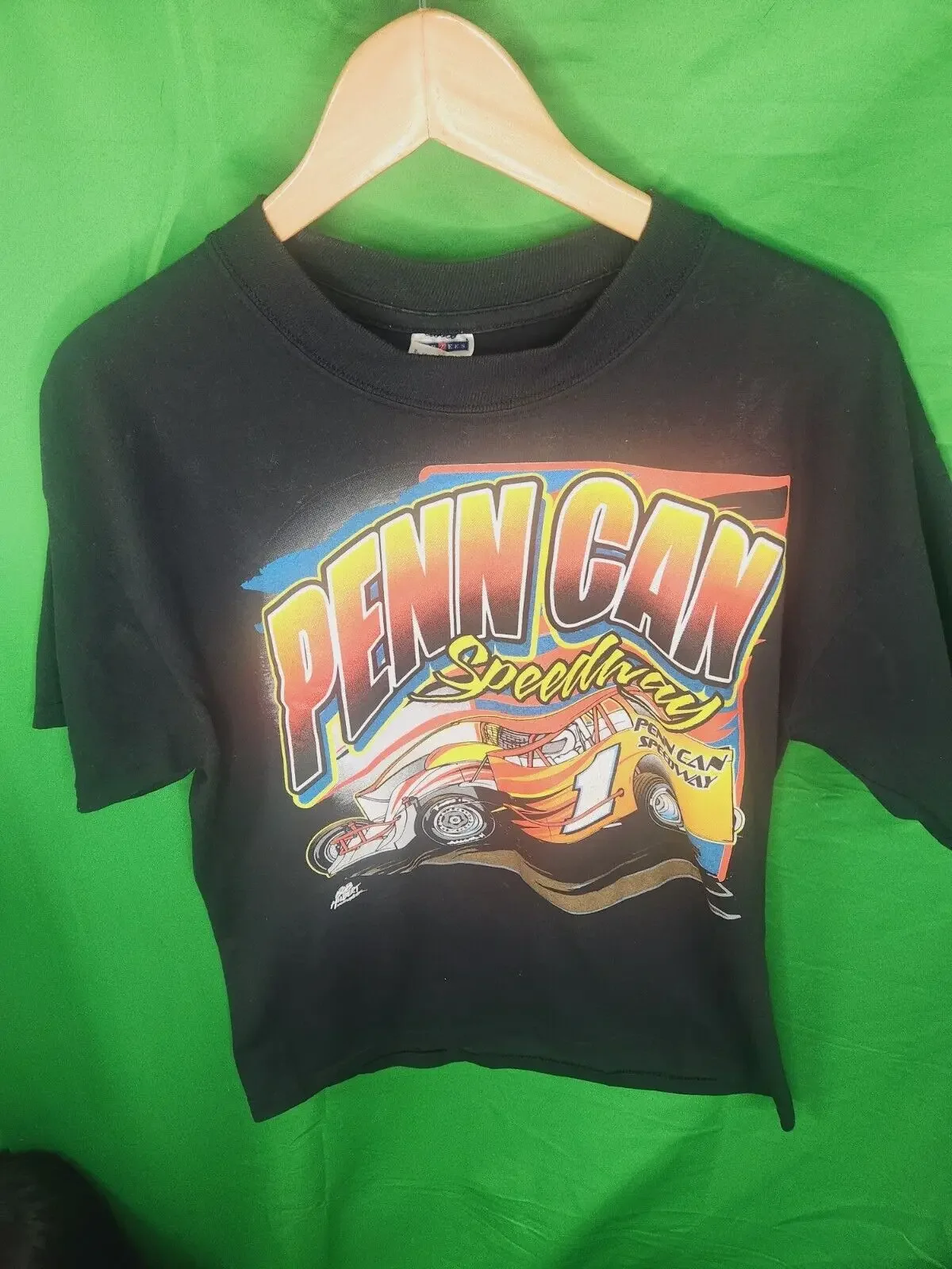 Винтажная спортивная рубашка Bob Hilbert Peen Can Speed Way Больше, чем гонка Винтажная спортивная рубашка Bob Hilbert Peen Can Speed Way Больше, чем гонка