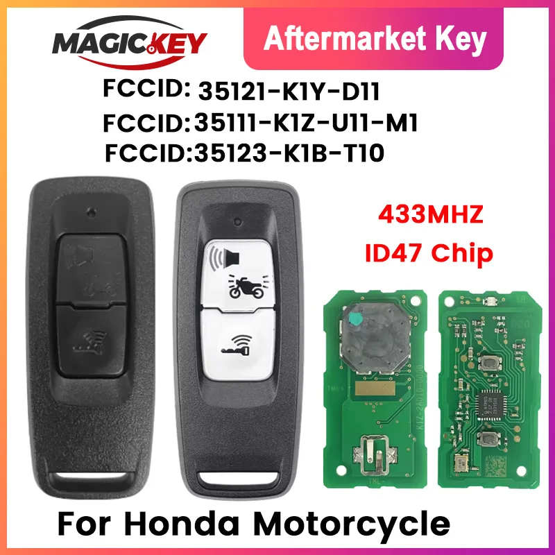 

MAGICKEY For Honda K1Z K1B K2S K2V K2C Motorcycle Remote Key 433.92MHz 47 Chip TXM004 35111-K1Z-U11 35121-K1Y-D11 35123-K1B-T10