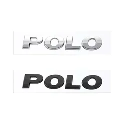 Black Silver Chrome 3D ABS POLO Rear Trunk Sticker Car Styling Auto Body Side Fender Badge Letters Emblem Labeling Logo Decal.