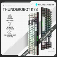 THUNDEROBOT K78 TKL Mechanical Keyboard Wired RGB 78Key 75% Compact TKL Layout Hot-Swappable Gaming Keyboard For Laptop PC Gamer