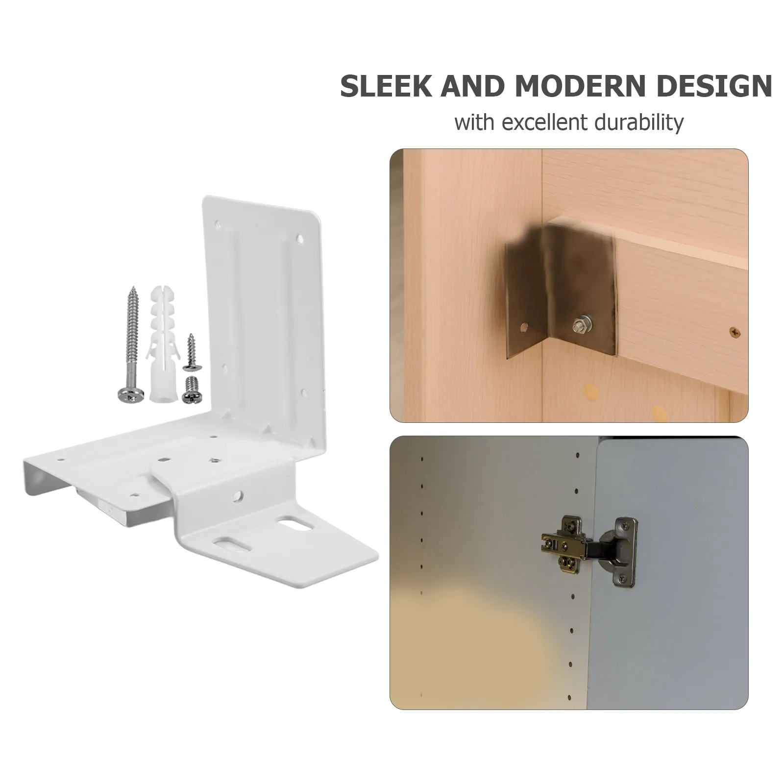 

1 set 1 Set Heavy Duty Wall Brackets Durable Iron Angle Shelf Support 90 Degree Black Matte Finish Space-Saving Modern Design