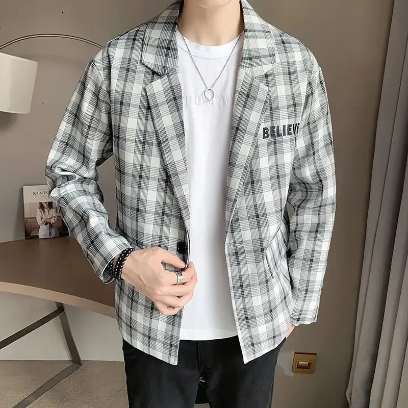 Gray Short Coats Jacket for Men Cropped Man Suits and Blazers Single Breasted Luxury Designer Elegant Fashionable Summer Simple