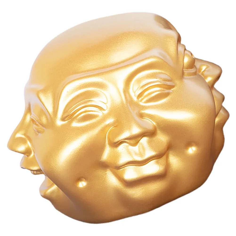 

Buddha Head Four Faces Resin Craft Sculpture Desktop Decor Living Room Office Decoration Joy Anger Sorrow Happiness