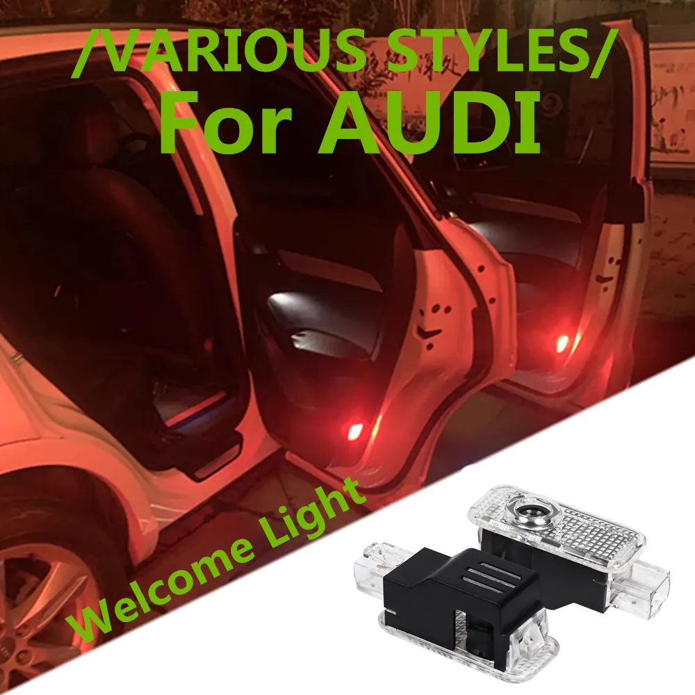 2Pcs LED Car Decoration Lamp Door Interior Light Bulbs For AUDI Q3 Q5 Q7 Q8 A1 A3 8P 8L 8V A4 B8 B7 A5 A6 A7 A8 Sportback