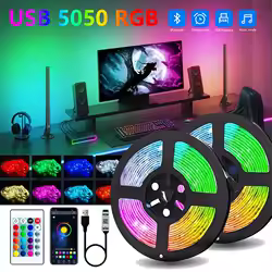 10M Led Strip Lights Bluetooth Control RGB LED Lights for TV USB Led Tape for TV Backlight Room Party Decoration Party Wedding
