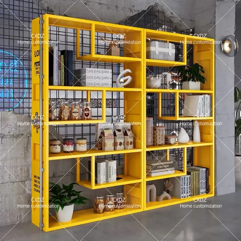 Industrial Style Display Cabinet Floor Standing Storage Rack for Trendy Store Figure Product Showcase Shelf Organizer