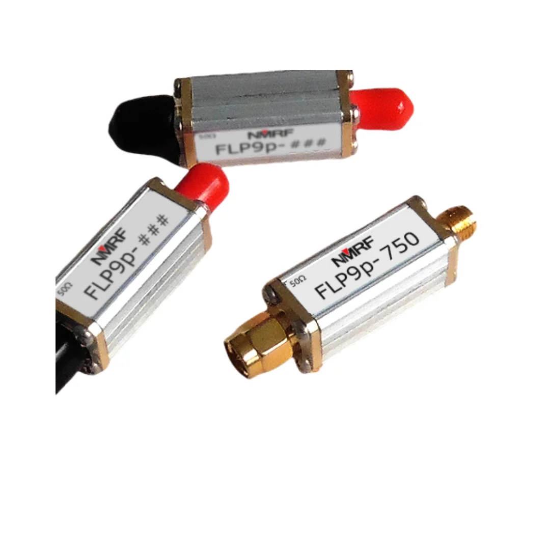 750MHz 9th-order low-pass filter, discrete LC components, small volume, SMA interface