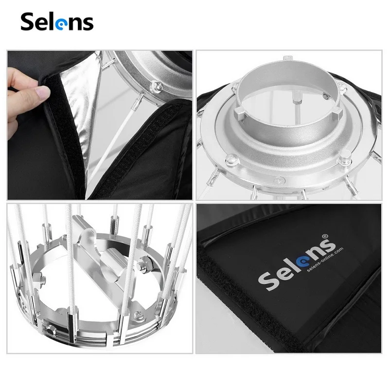 Selens Photography Softbox Quick Install Ball Lantern Softbox 50/65/80cm For Photo Studio Kits Shooting Photography Accessory