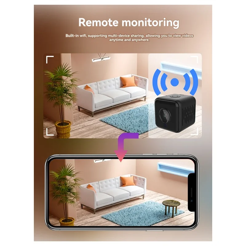 A73E-Remote WIFI Network Camera Monitoring Small Camera Loop Recording HD Infrared Night Vision Outdoor Sports Photography