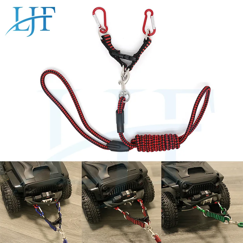 

LJF1 pcs Tow Rope with Hook for 1:5 1:8 1:10 RC Car Traxxas TRX4 E-REVO X-Maxx SUMMIT Axial SCX10 90046 WRAITH RR10 L362