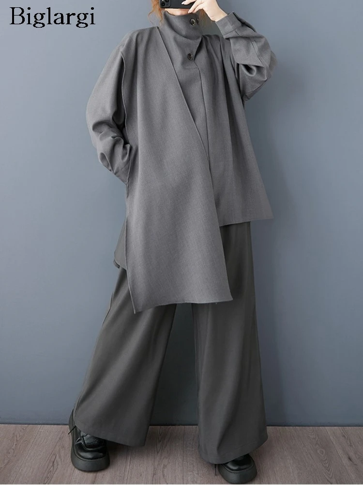 

Autumn Spring Irregular Long Shirt Women Oversized Long Sleeve Shirts Ladies Tops Fashion Half Turtleneck Woman Shirt Blouse