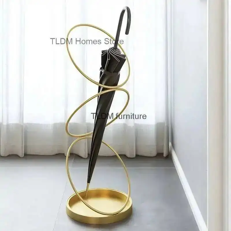 

Bucket Balcony Holder Metal Iron Luxury Umbrella Umbrella Stand Home Stand Gold Entrance Portable Storage Simple Paraguero Rain