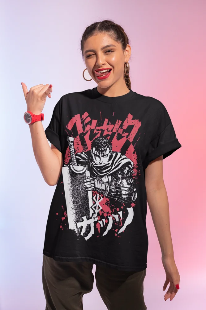 Berserk Manga Strip Guts Berserker Armour Anime Tshirt T-Shirt Soft Tee