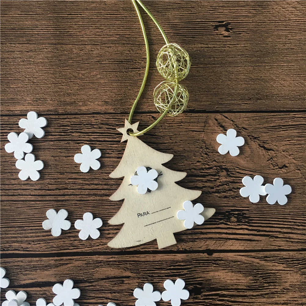 

100Pcs Flower Wooden Pieces for Crafts Decor Handmade Holiday Ornaments Kids Creativity Development Art Supplies Home Wedding