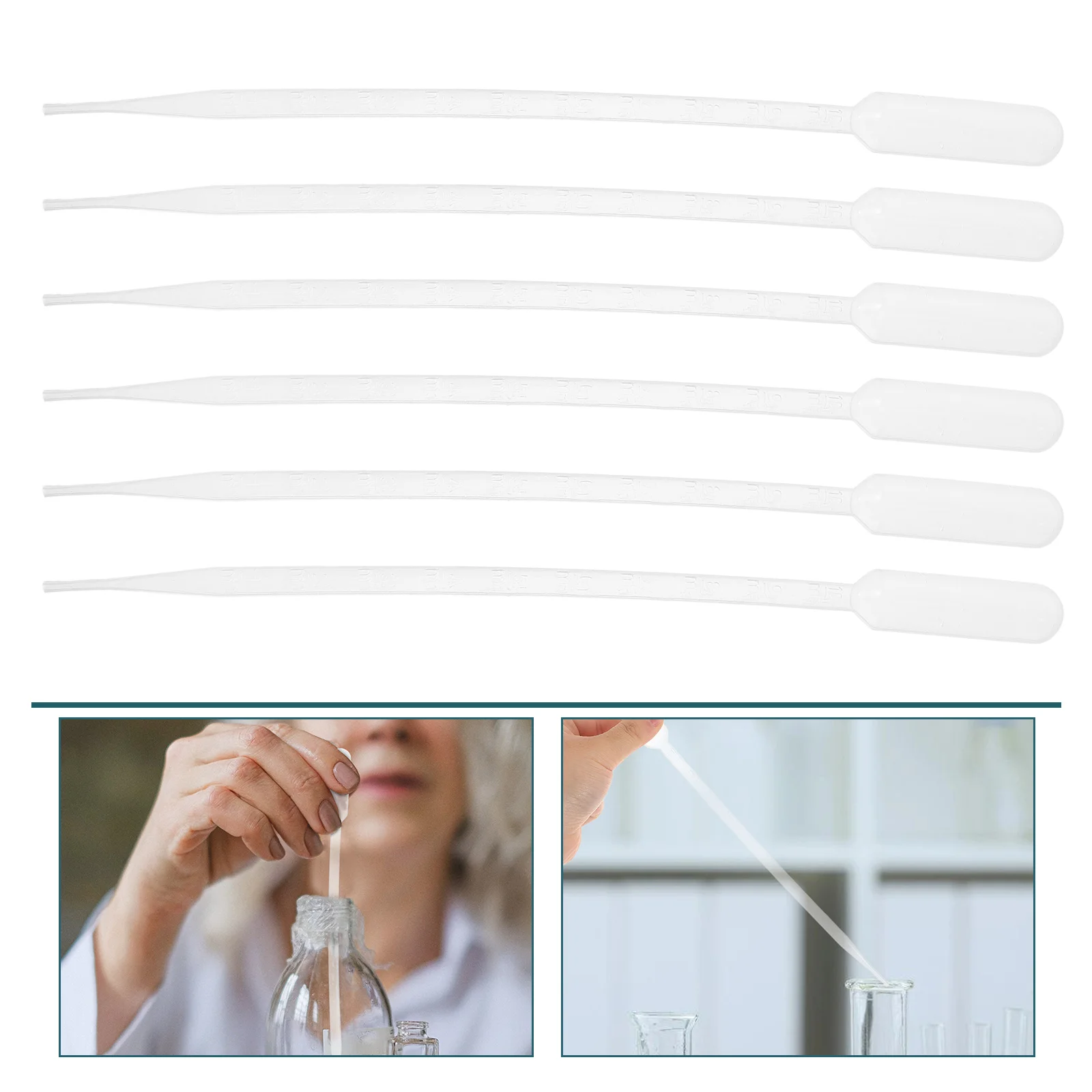 100 PCS Plastic Dropper Clear Pipettes Eye Liquid Essential Oil Droppers for Oils