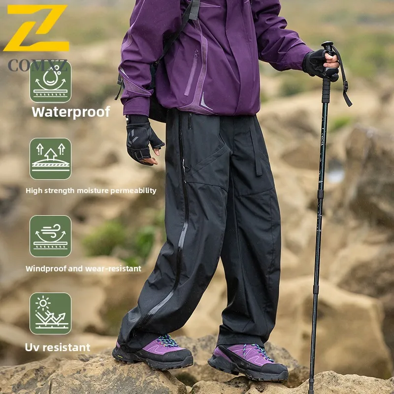 Branded Mens Cargo Pants 2025 Autumn Trendy Cycling Camping Utility Trail Trousers Mountain Lightweight Workwear Loose Trousers