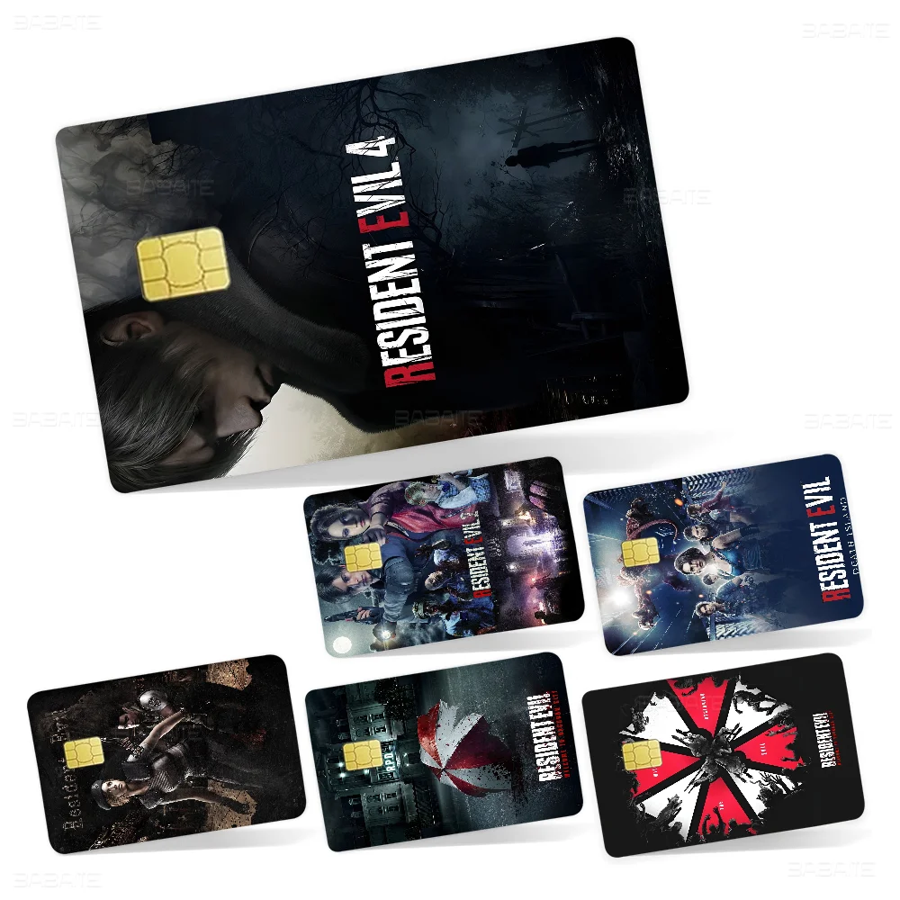 

Game R-RESIDENT E-EVIL Diy Credit Debit Card Sticker Party Sticker Decoration Waterproof Small Chip Card Skin Sticker